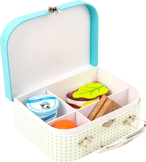 Wooden Snack Pretend-Play Set in a Suitcase