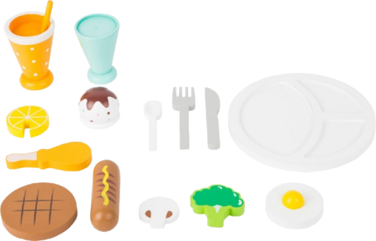 Wooden Lunch Pretend-Play Set for Kids