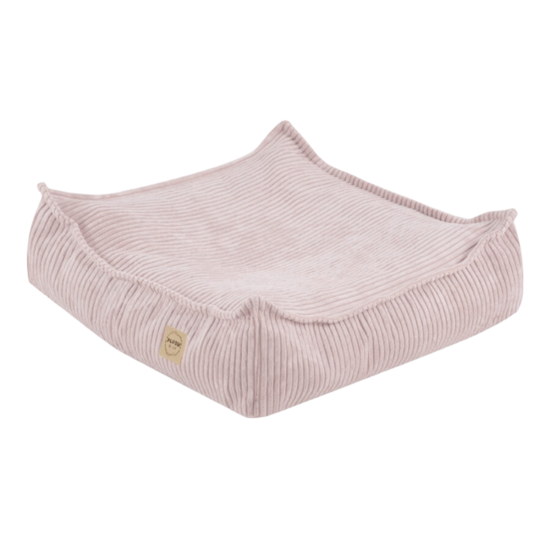 Vaikiškas velvetinis grindų pufas, 60 × 60 × 20 cm, įvairių spalvų