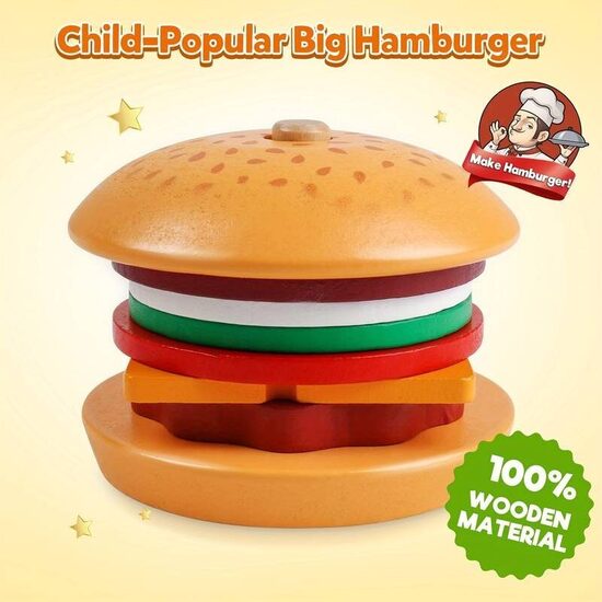 THINKER TOTS puidust burgerite virnastamismänguasi