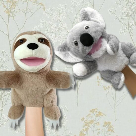 Sensoorne Käsinukkude Komplekt - Koala ja Laiskloom, 2 tk