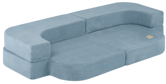 Salokāms dīvāns–gulta bērniem “Foldie” (ziemeļnieciska zila) 170 cm
