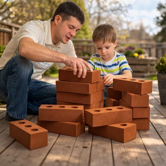 Children’s Play Building Brick Set (10 pcs.), 2 colors