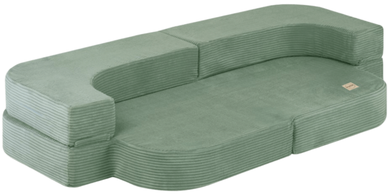 Salokāms bērnu dīvāns–gulta (salvijas zaļš) 170 cm