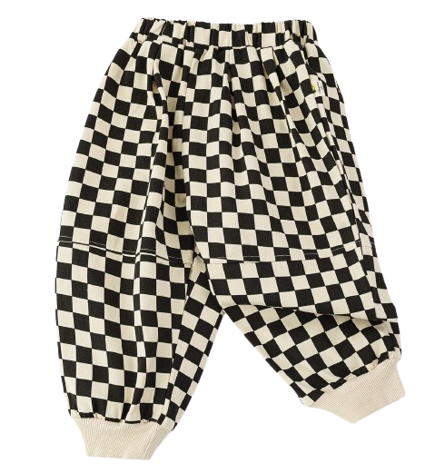 Plaid pocket jogger trousers for children autumn/winter season