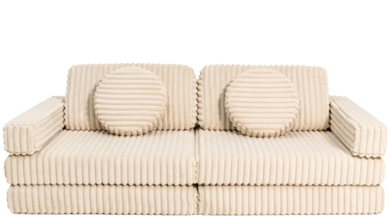 Žaidimų sofa „Corduroy Waffle“ — 160 cm, dviejų spalvų