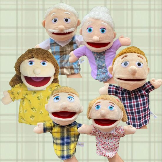 Interactive Hand Puppet Set – Family Role-Playing Fun , 34 cm