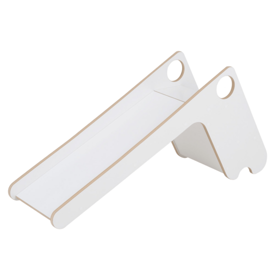 Koka bērnu slidkalniņš (balts)