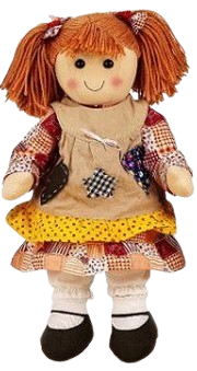 Mīļā auduma lelle Dārta (46 cm), 4 veidi