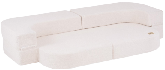 Salokāms bērnu dīvāns-gulta, krēmkrāsas aitiņa (170 × 125 cm)
